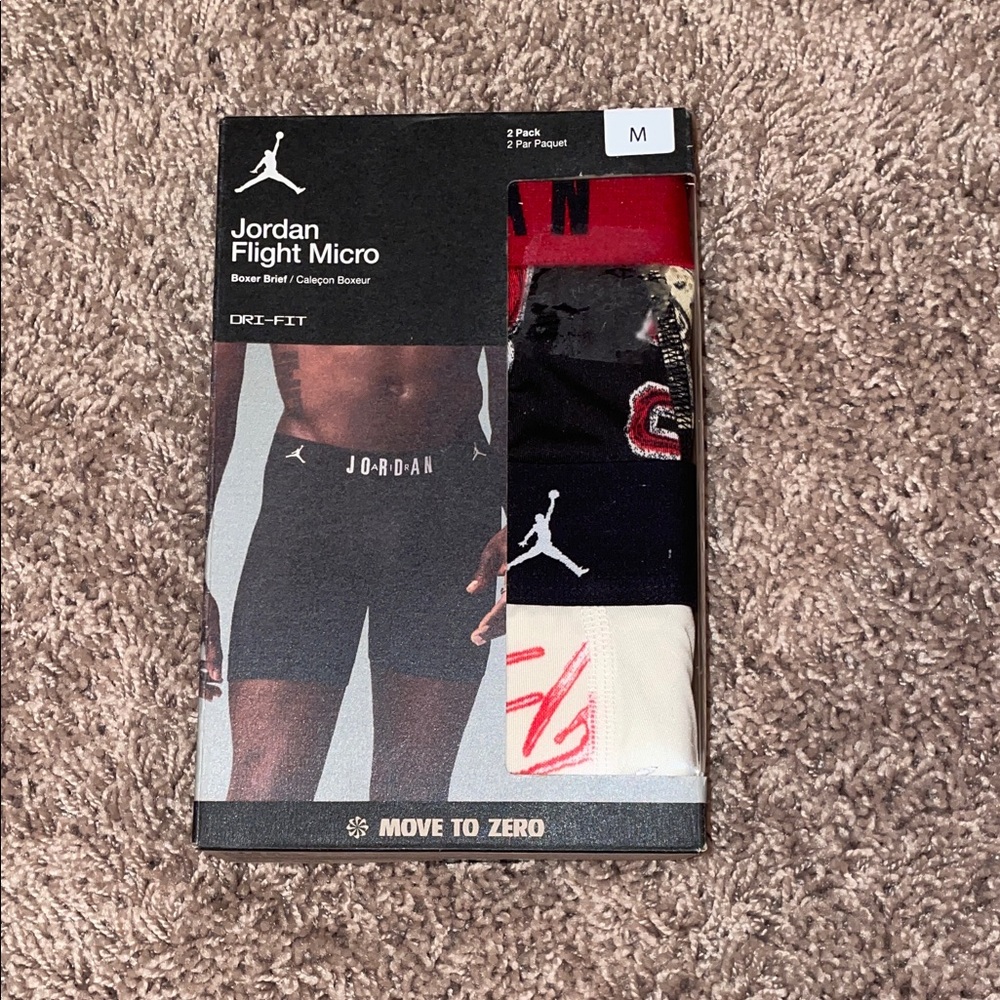Jordan Flight Micro Boxer Briefs 2-Pack - Black and Red